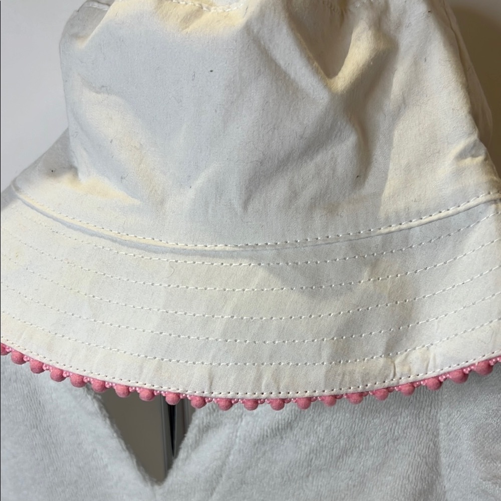 Gymboree White Terry Cloth Cover-Up with Pink Trim - Picture 4 of 6